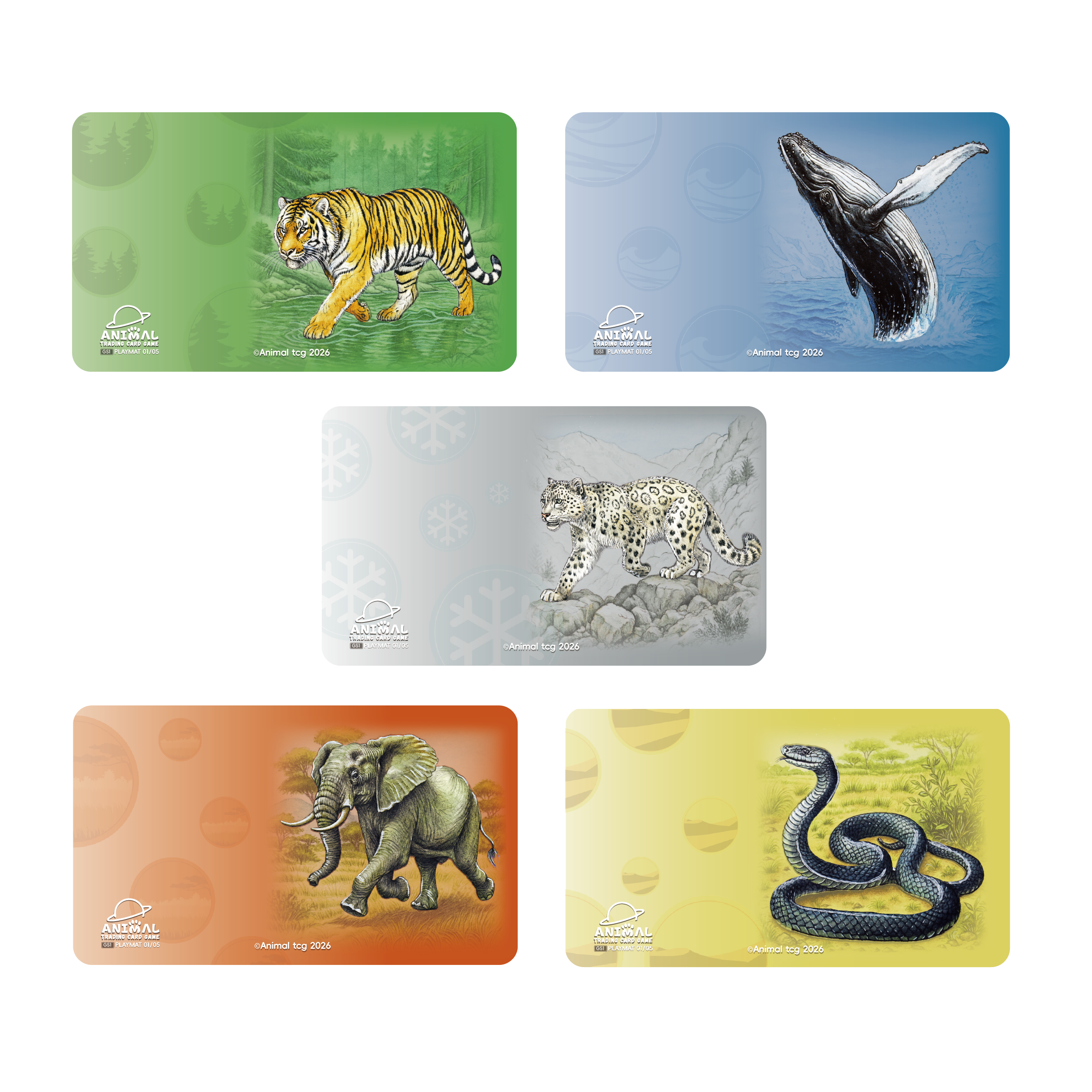 ANIMAL CARDGAME トレーディングカード 3枚セット Animal TCG | Collectible Wildlife Trading Card Game